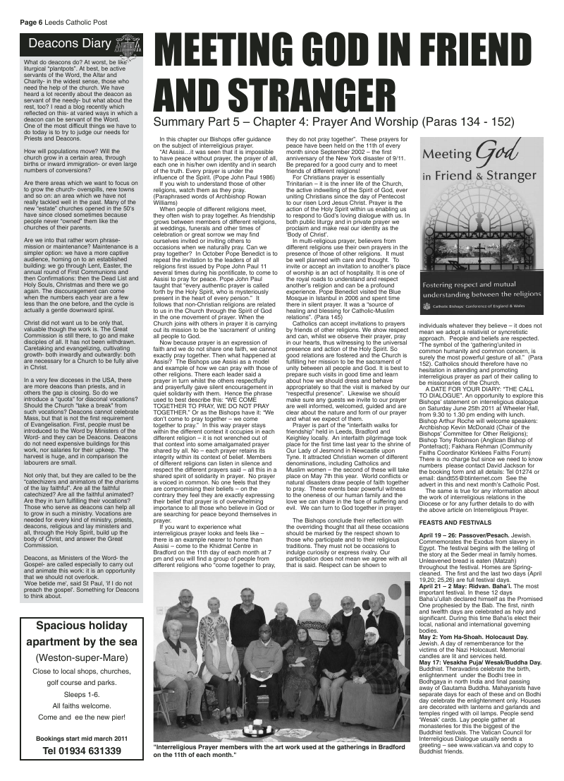 Apr 2011 edition of the Leeds Catholic Post Apr 2011 edition of the Leeds Catholic Post