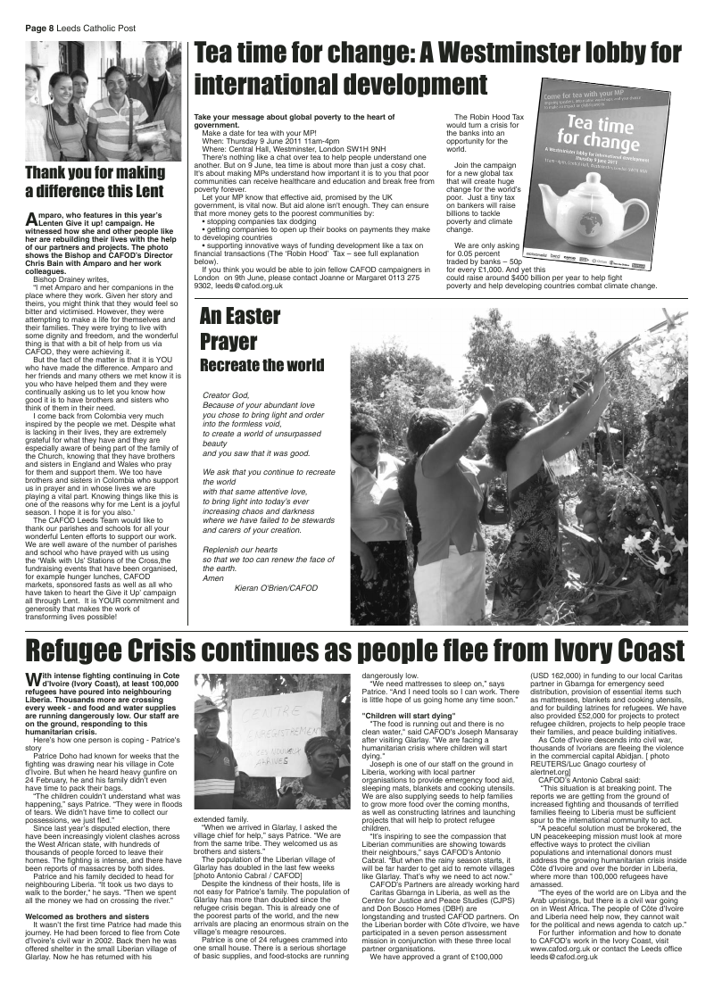 Apr 2011 edition of the Leeds Catholic Post Apr 2011 edition of the Leeds Catholic Post