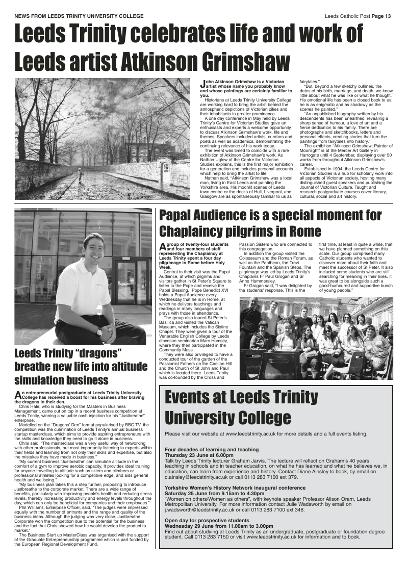 May 2011 edition of the Leeds Catholic Post