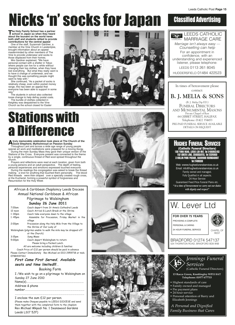 May 2011 edition of the Leeds Catholic Post May 2011 edition of the Leeds Catholic Post