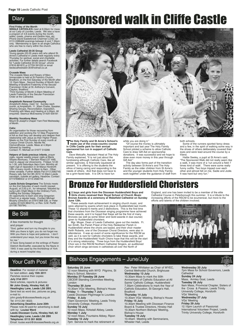 Jun 2011 edition of the Leeds Catholic Post Jun 2011 edition of the Leeds Catholic Post