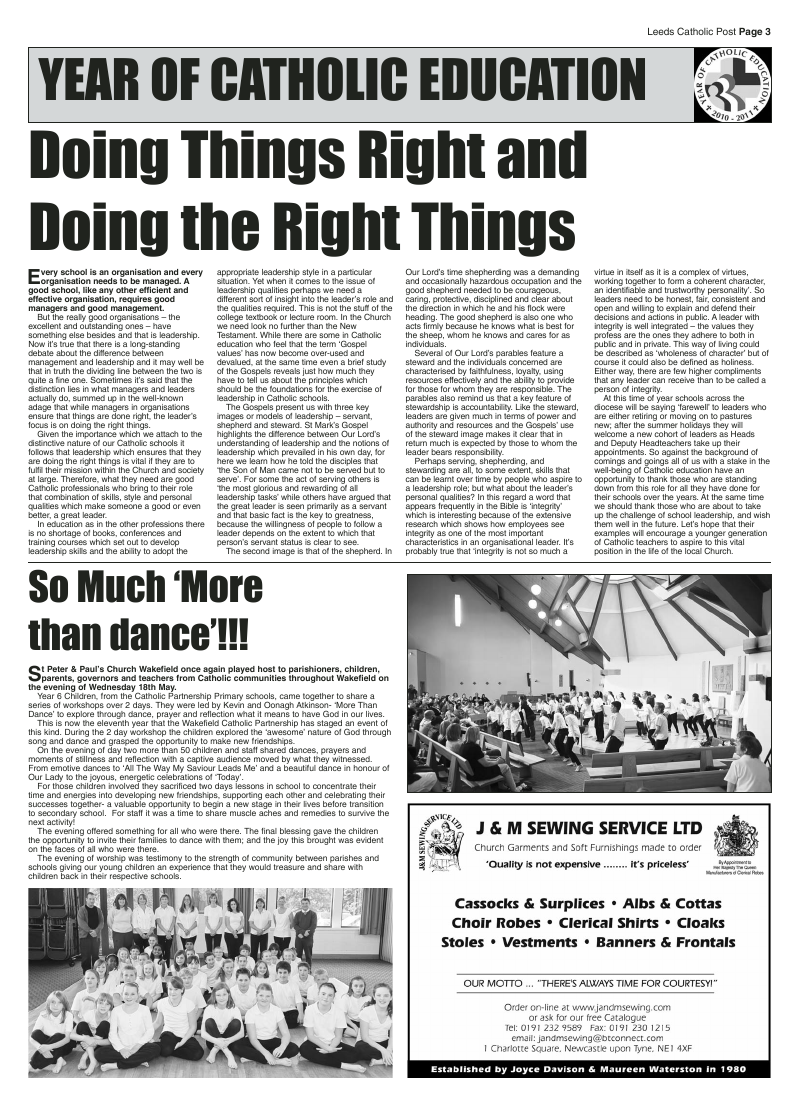 Jun 2011 edition of the Leeds Catholic Post Jun 2011 edition of the Leeds Catholic Post