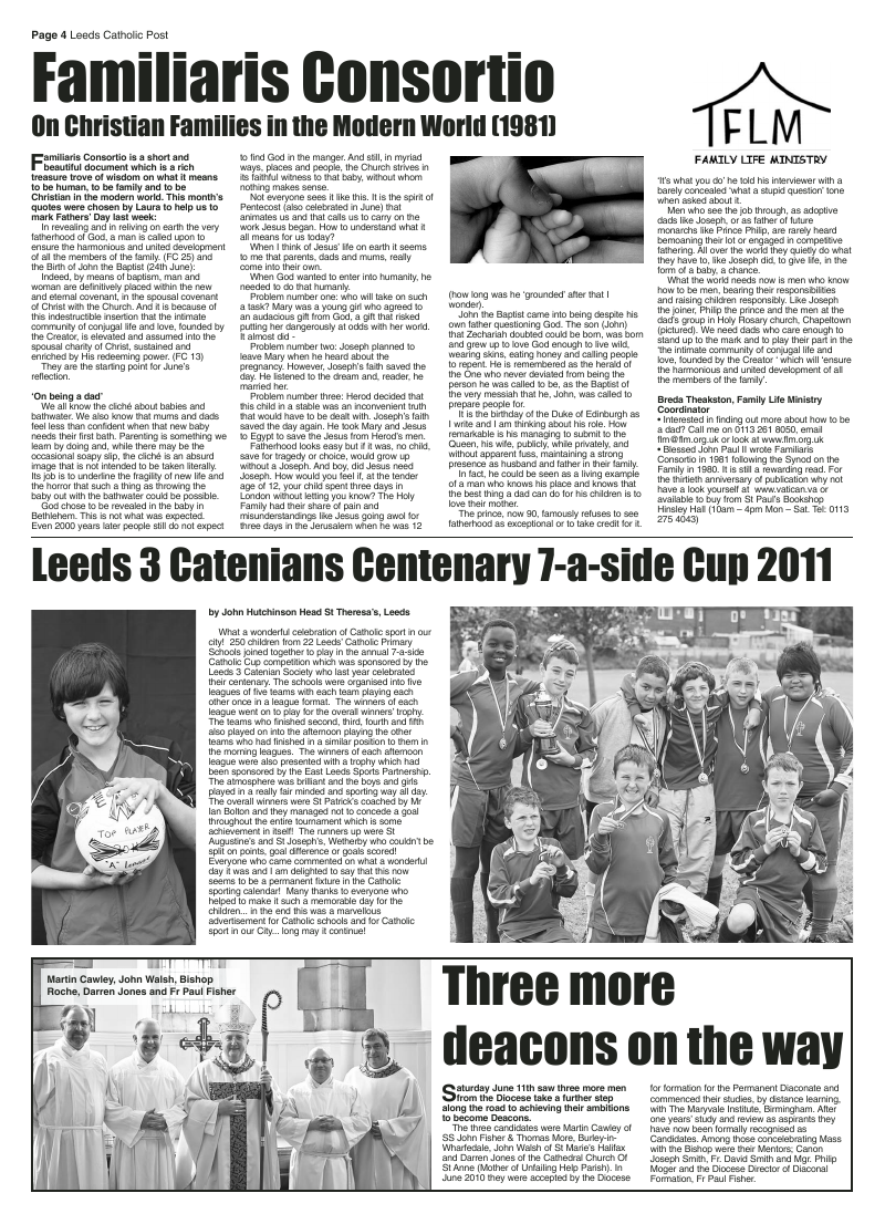 Jun 2011 edition of the Leeds Catholic Post Jun 2011 edition of the Leeds Catholic Post