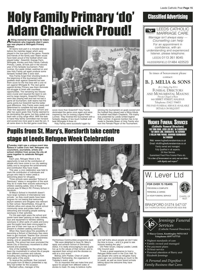 Jul/Aug 2011 edition of the Leeds Catholic Post Jul/Aug 2011 edition of the Leeds Catholic Post