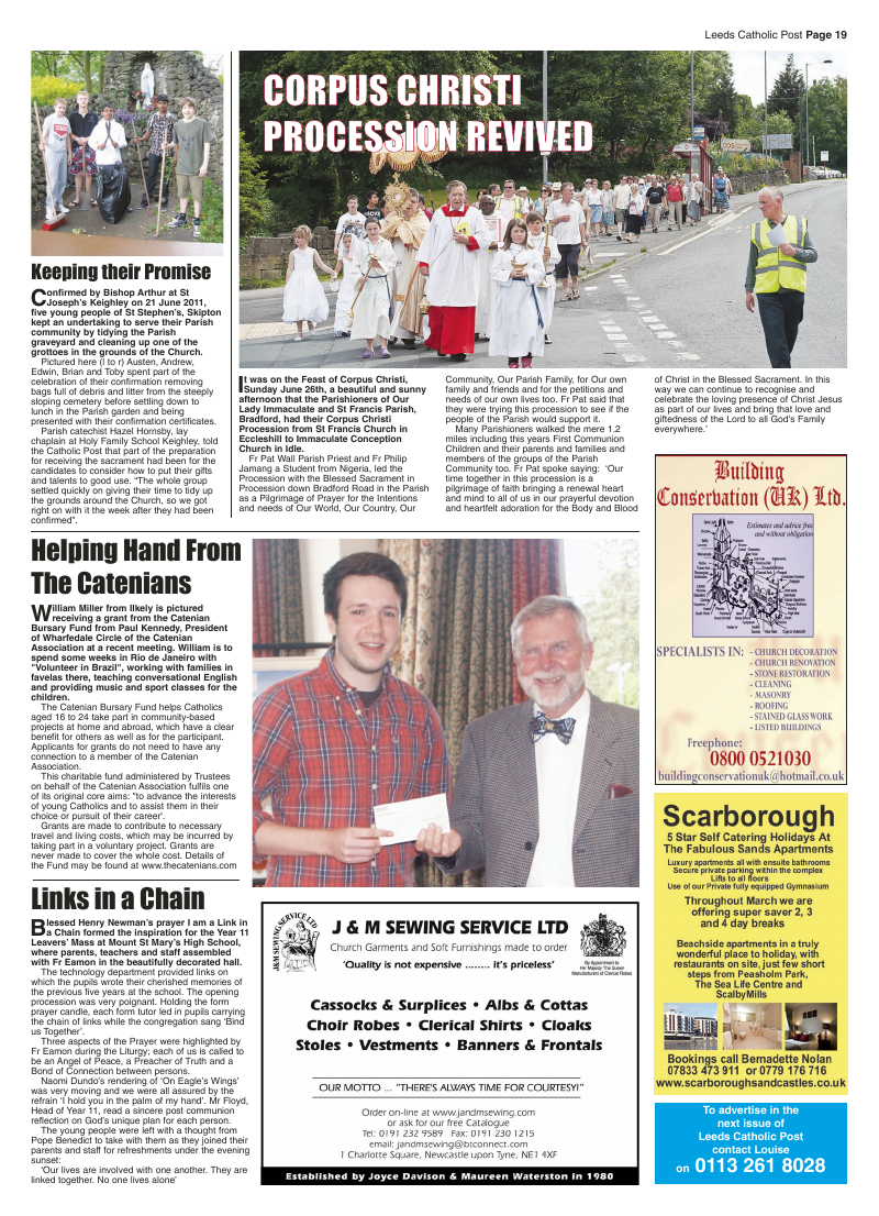 Jul/Aug 2011 edition of the Leeds Catholic Post Jul/Aug 2011 edition of the Leeds Catholic Post