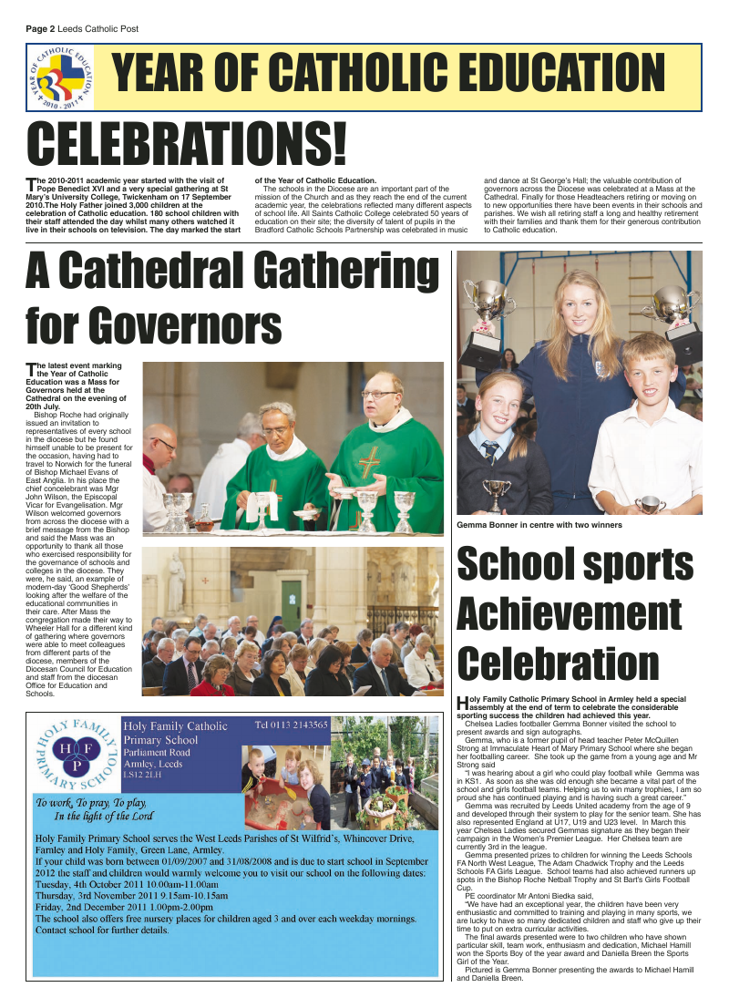 Jul/Aug 2011 edition of the Leeds Catholic Post