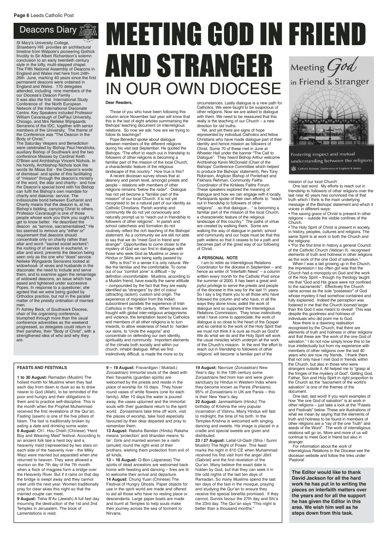 Jul/Aug 2011 edition of the Leeds Catholic Post Jul/Aug 2011 edition of the Leeds Catholic Post