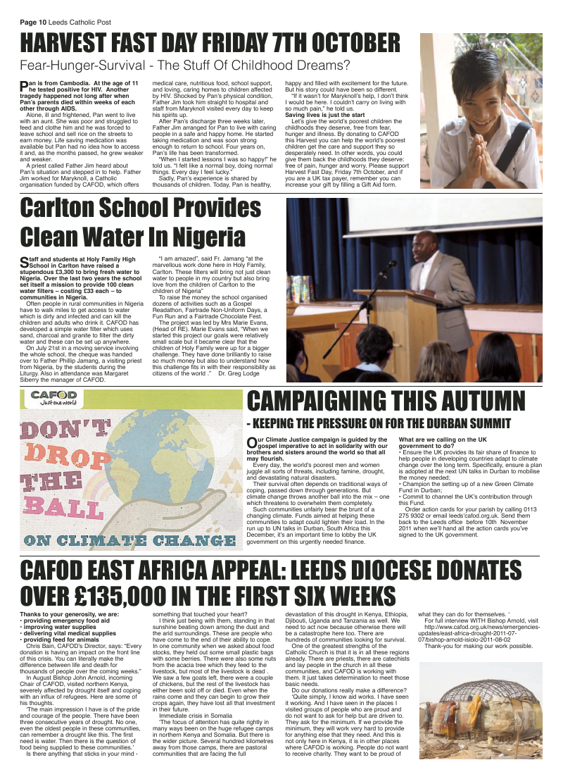 Sept 2011 edition of the Leeds Catholic Post Sept 2011 edition of the Leeds Catholic Post