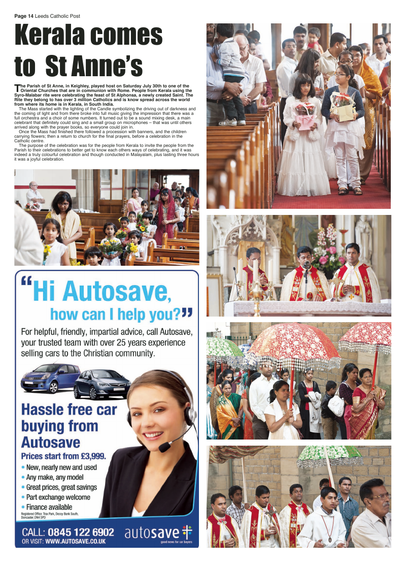 Sept 2011 edition of the Leeds Catholic Post Sept 2011 edition of the Leeds Catholic Post