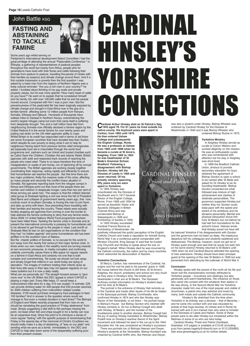 Sept 2011 edition of the Leeds Catholic Post Sept 2011 edition of the Leeds Catholic Post
