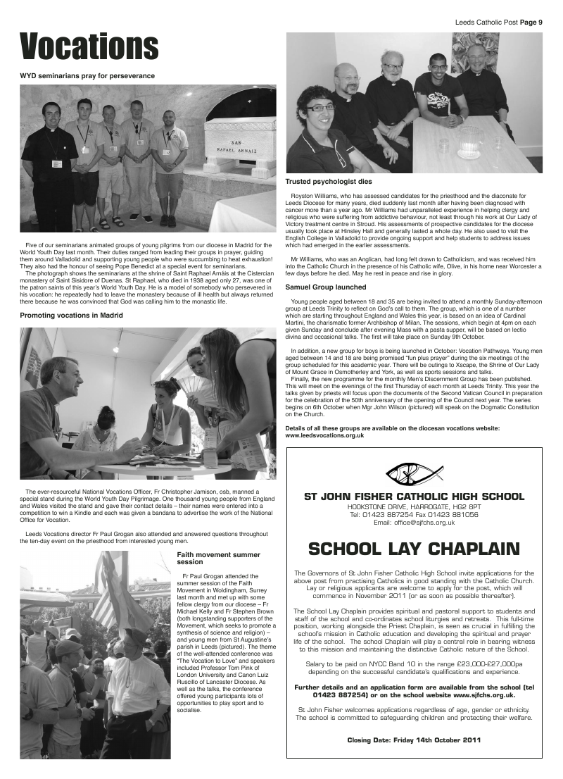 Sept 2011 edition of the Leeds Catholic Post