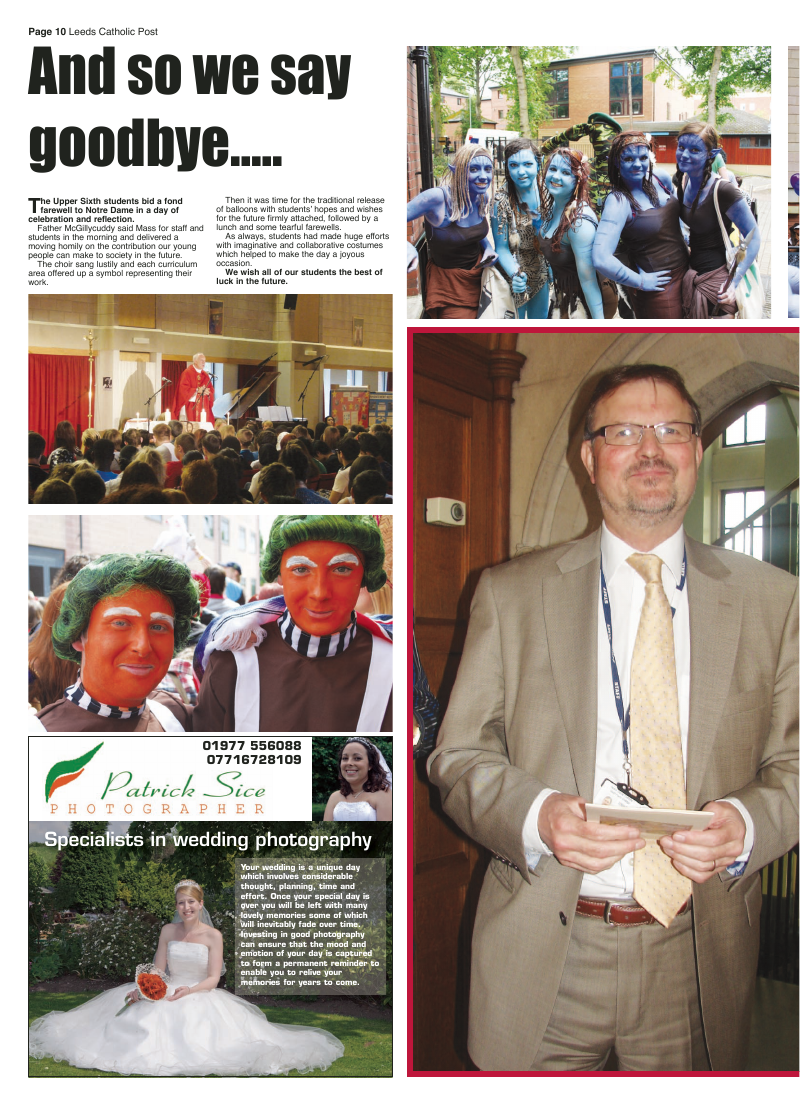 Oct 2011 edition of the Leeds Catholic Post Oct 2011 edition of the Leeds Catholic Post