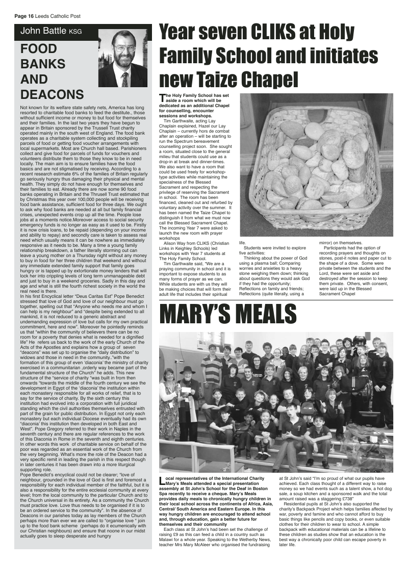 Oct 2011 edition of the Leeds Catholic Post Oct 2011 edition of the Leeds Catholic Post