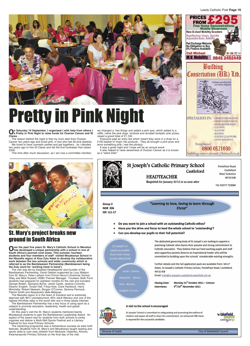 Oct 2011 edition of the Leeds Catholic Post Oct 2011 edition of the Leeds Catholic Post
