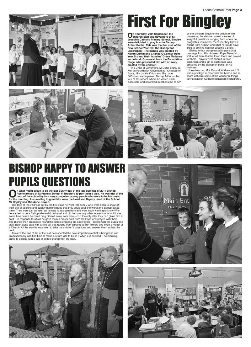Oct 2011 edition of the Leeds Catholic Post