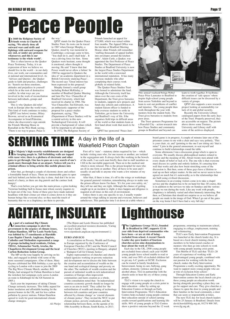 Nov 2011 edition of the Leeds Catholic Post