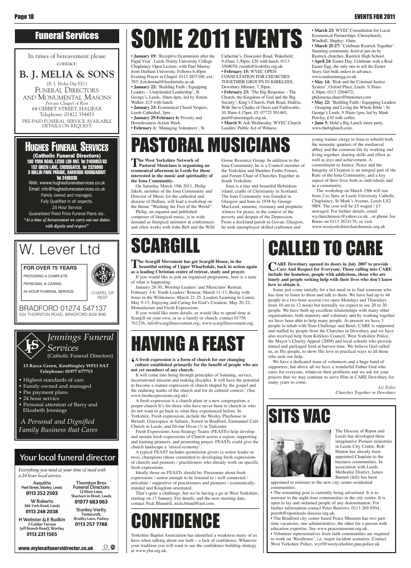 Nov 2011 edition of the Leeds Catholic Post Nov 2011 edition of the Leeds Catholic Post