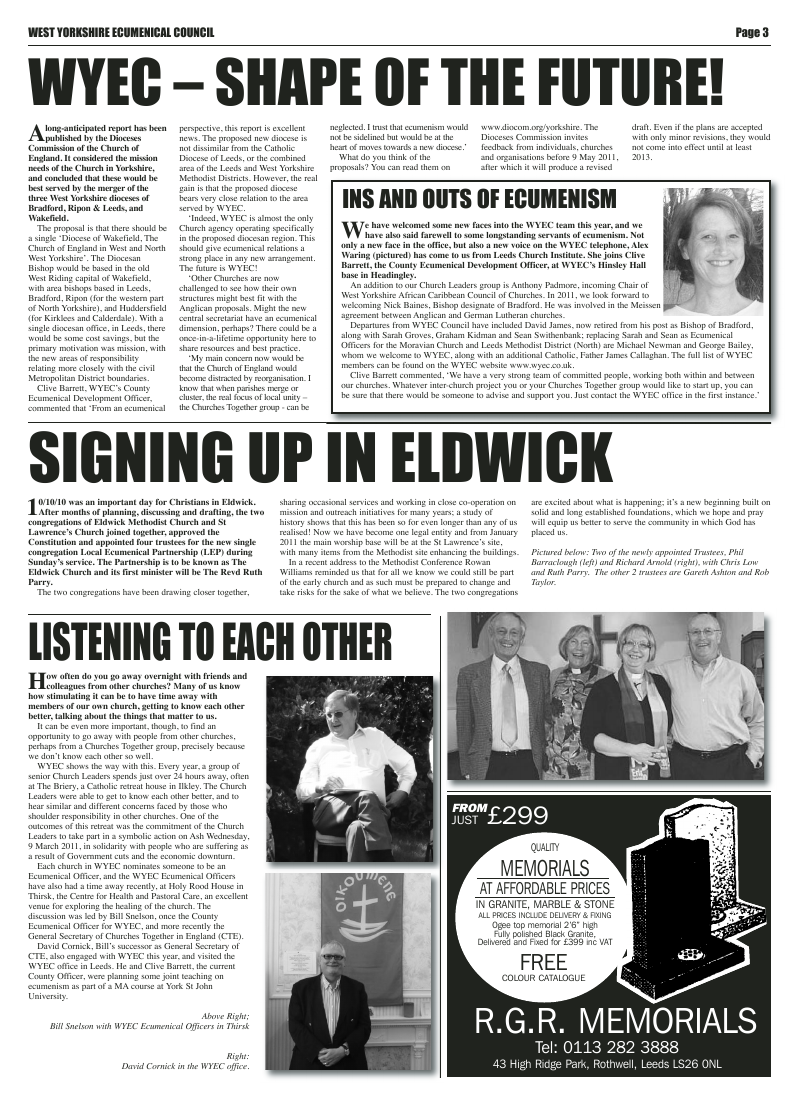 Nov 2011 edition of the Leeds Catholic Post