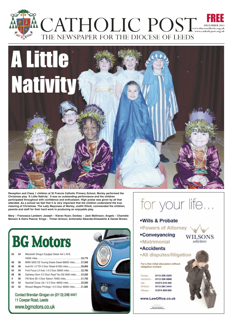 Dec 2011 edition of the Leeds Catholic Post Dec 2011 edition of the Leeds Catholic Post
