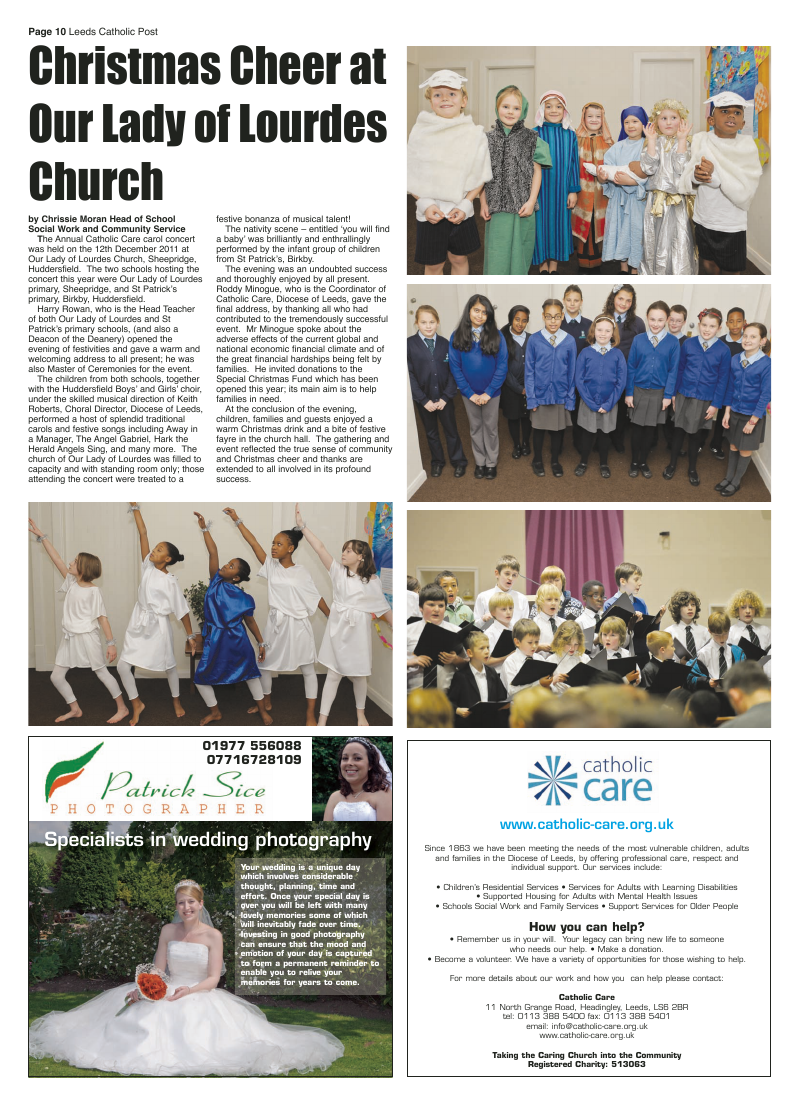 Dec 2011 edition of the Leeds Catholic Post Dec 2011 edition of the Leeds Catholic Post