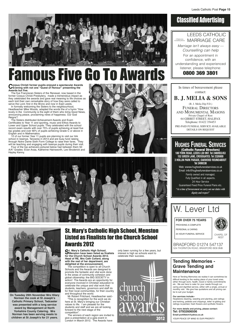 Dec 2011 edition of the Leeds Catholic Post Dec 2011 edition of the Leeds Catholic Post