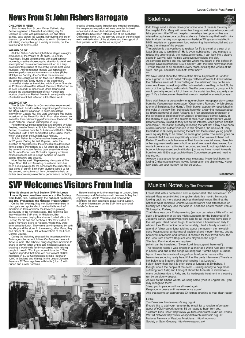 Dec 2011 edition of the Leeds Catholic Post Dec 2011 edition of the Leeds Catholic Post