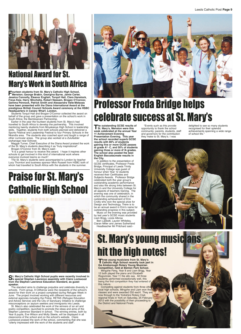 Dec 2011 edition of the Leeds Catholic Post