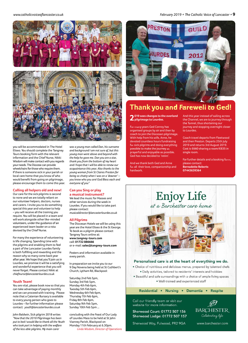 Feb 2019 edition of the Catholic Voice of Lancaster - Page 