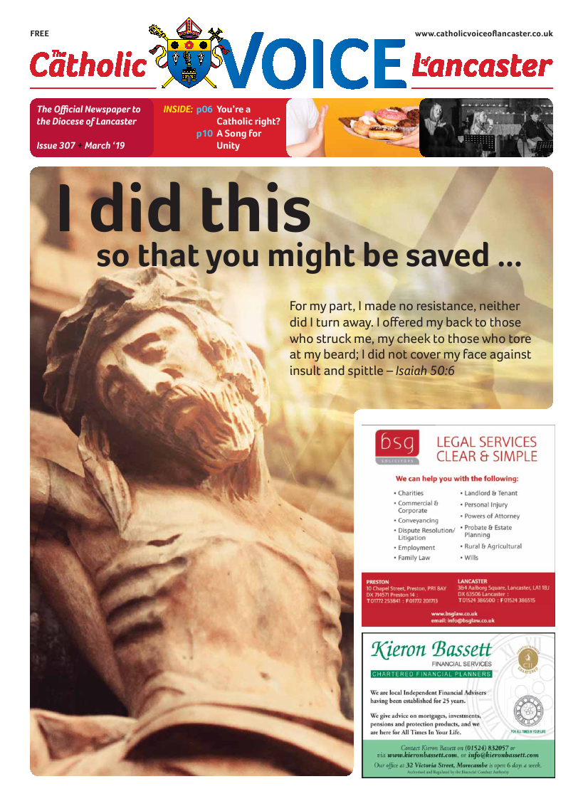 Mar 2019 edition of the Catholic Voice of Lancaster - Page 