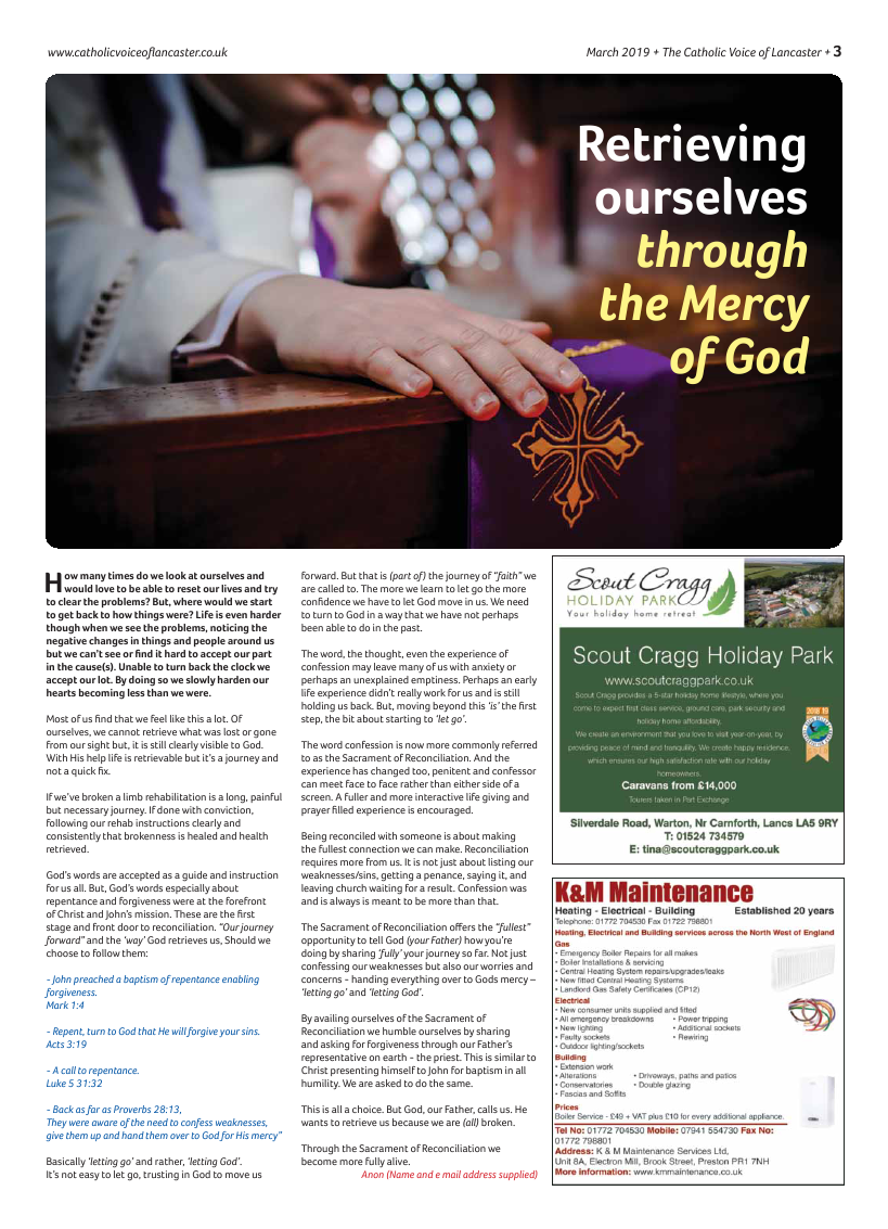 Mar 2019 edition of the Catholic Voice of Lancaster - Page 