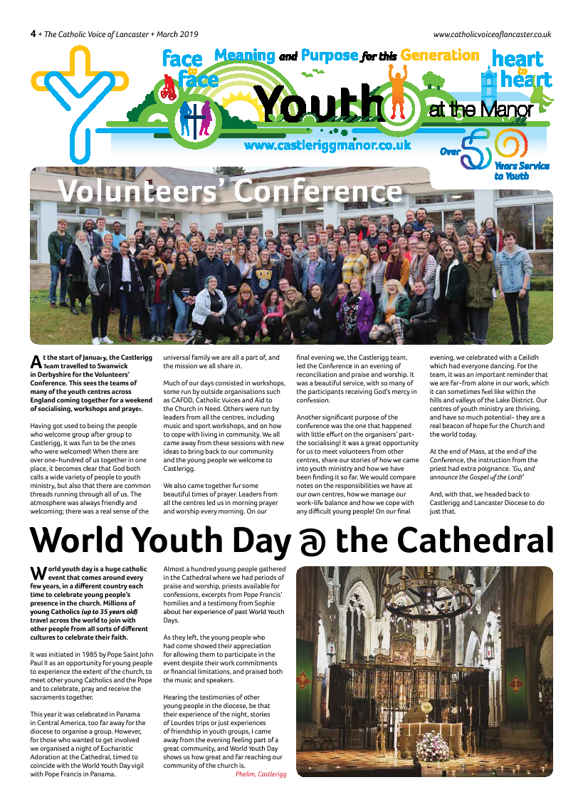 Mar 2019 edition of the Catholic Voice of Lancaster - Page 