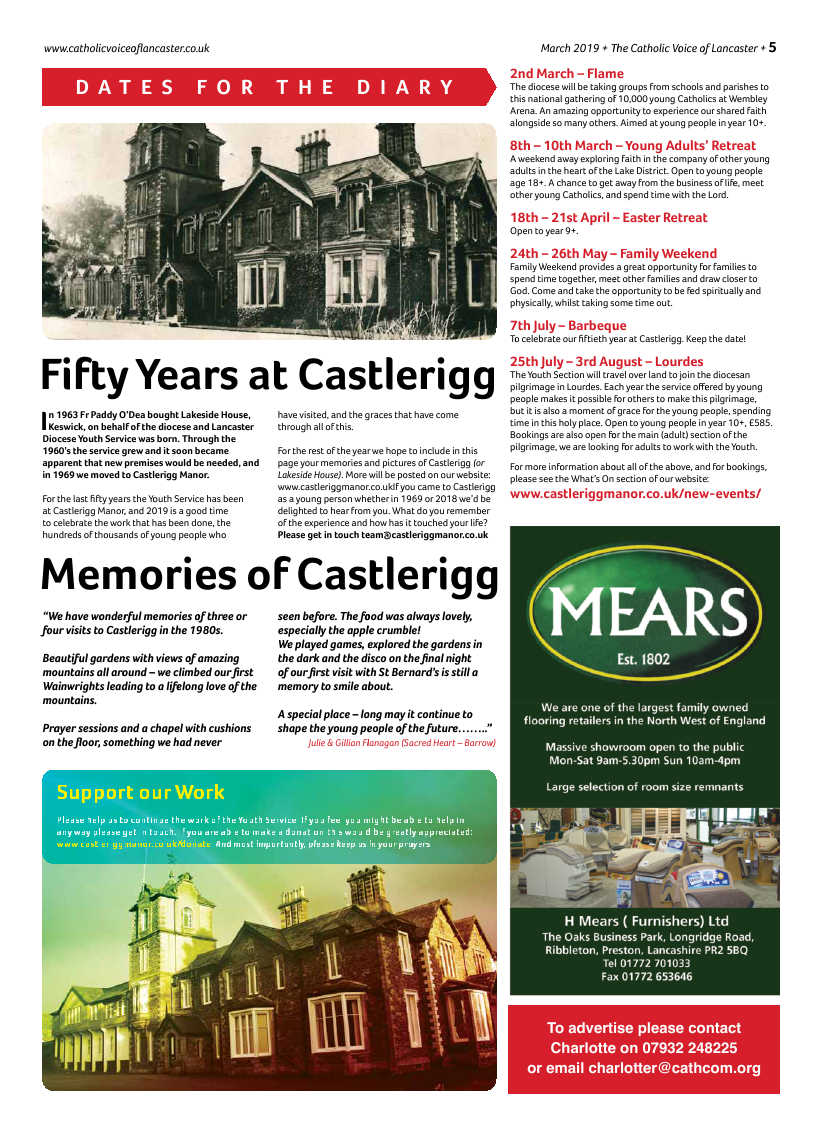 Mar 2019 edition of the Catholic Voice of Lancaster - Page 