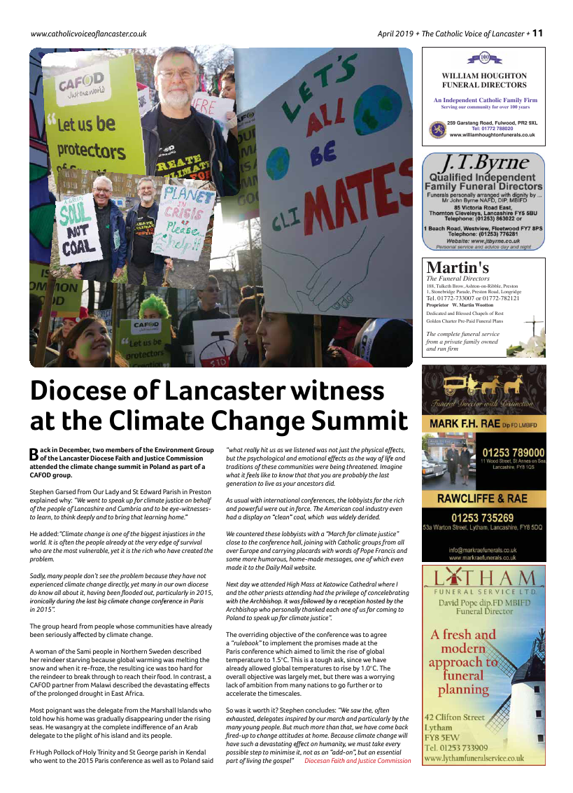 Apr 2019 edition of the Catholic Voice of Lancaster - Page 