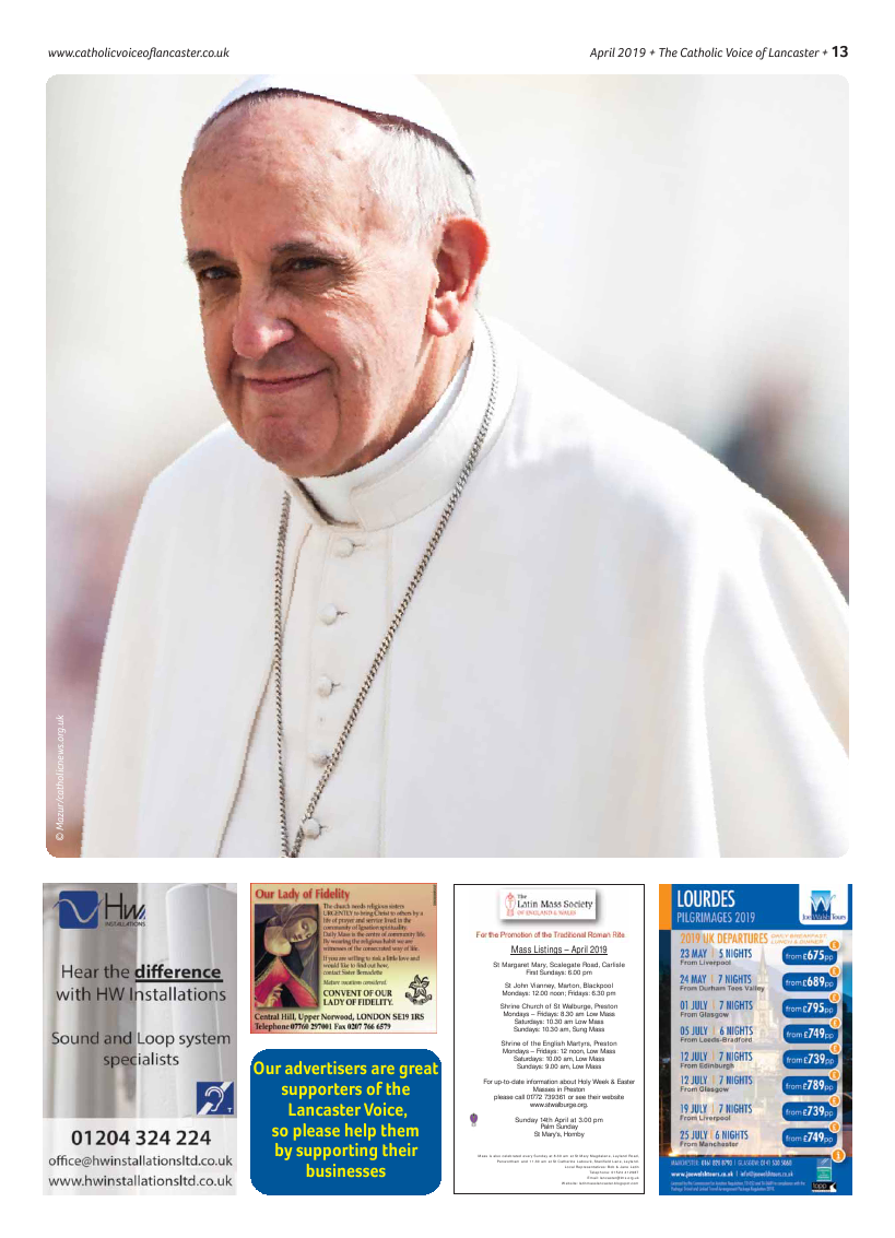 Apr 2019 edition of the Catholic Voice of Lancaster - Page 