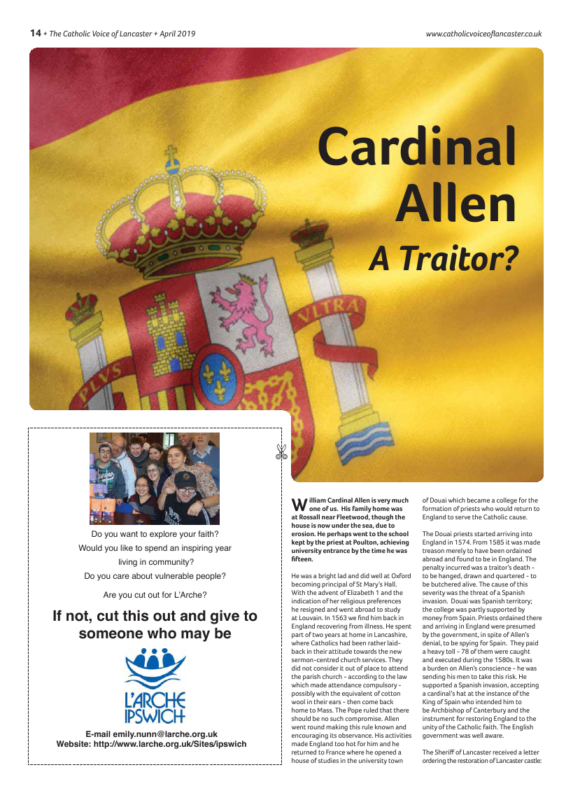 Apr 2019 edition of the Catholic Voice of Lancaster - Page 