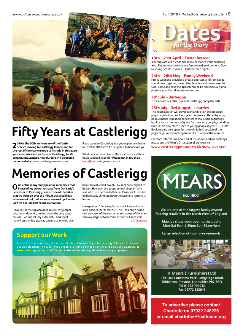 Apr 2019 edition of the Catholic Voice of Lancaster - Page 