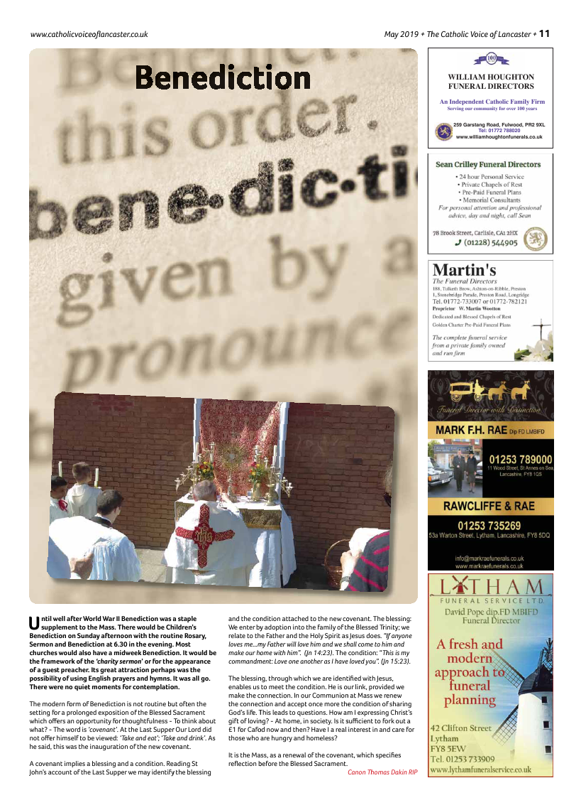 May 2019 edition of the Catholic Voice of Lancaster - Page 