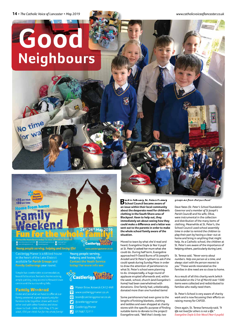 May 2019 edition of the Catholic Voice of Lancaster - Page 