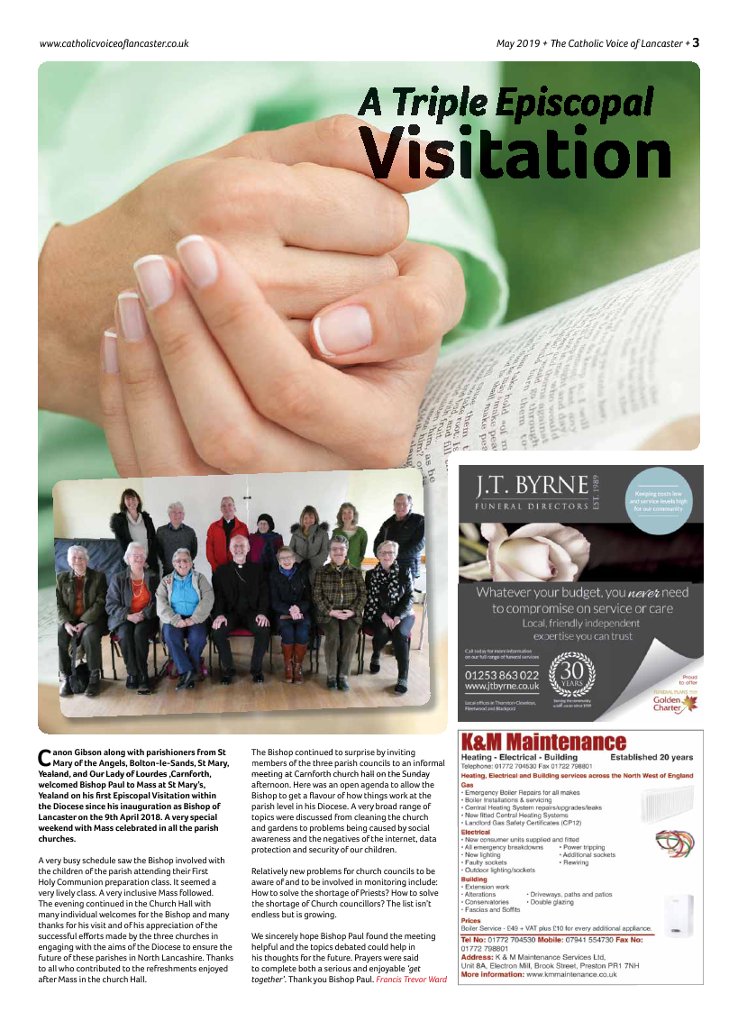 May 2019 edition of the Catholic Voice of Lancaster - Page 