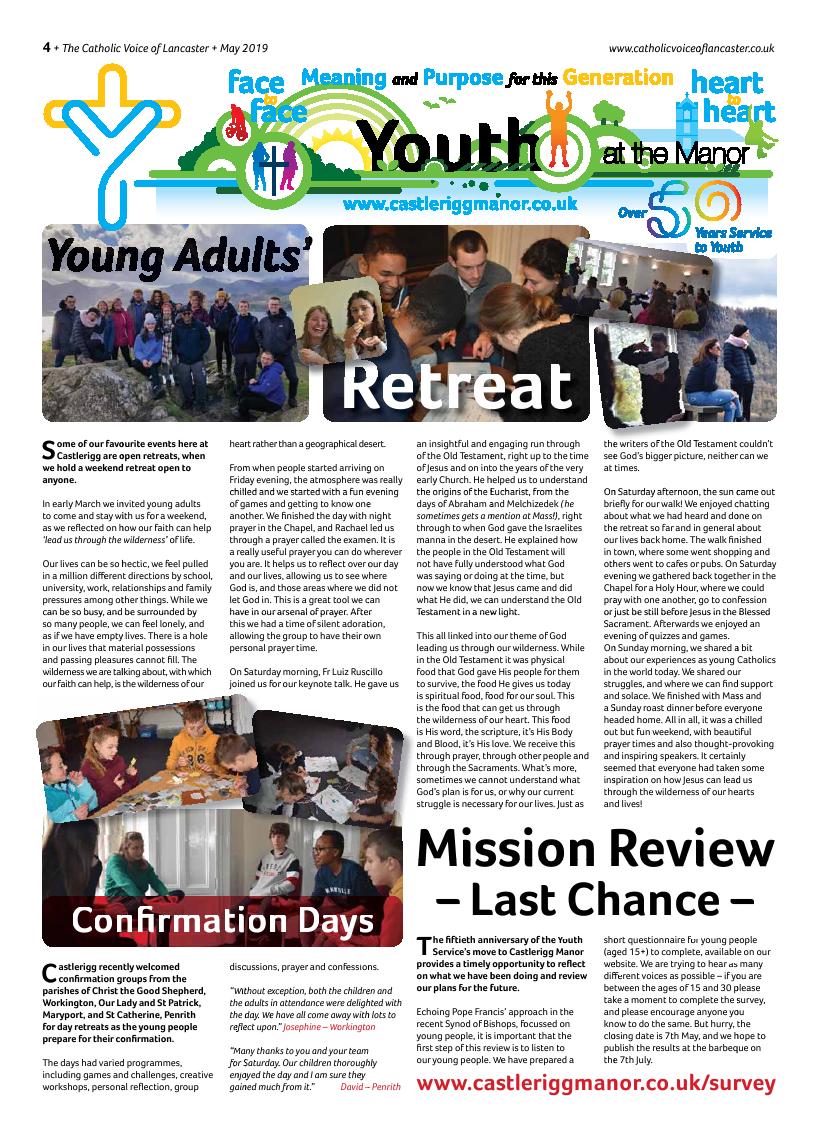 May 2019 edition of the Catholic Voice of Lancaster - Page 