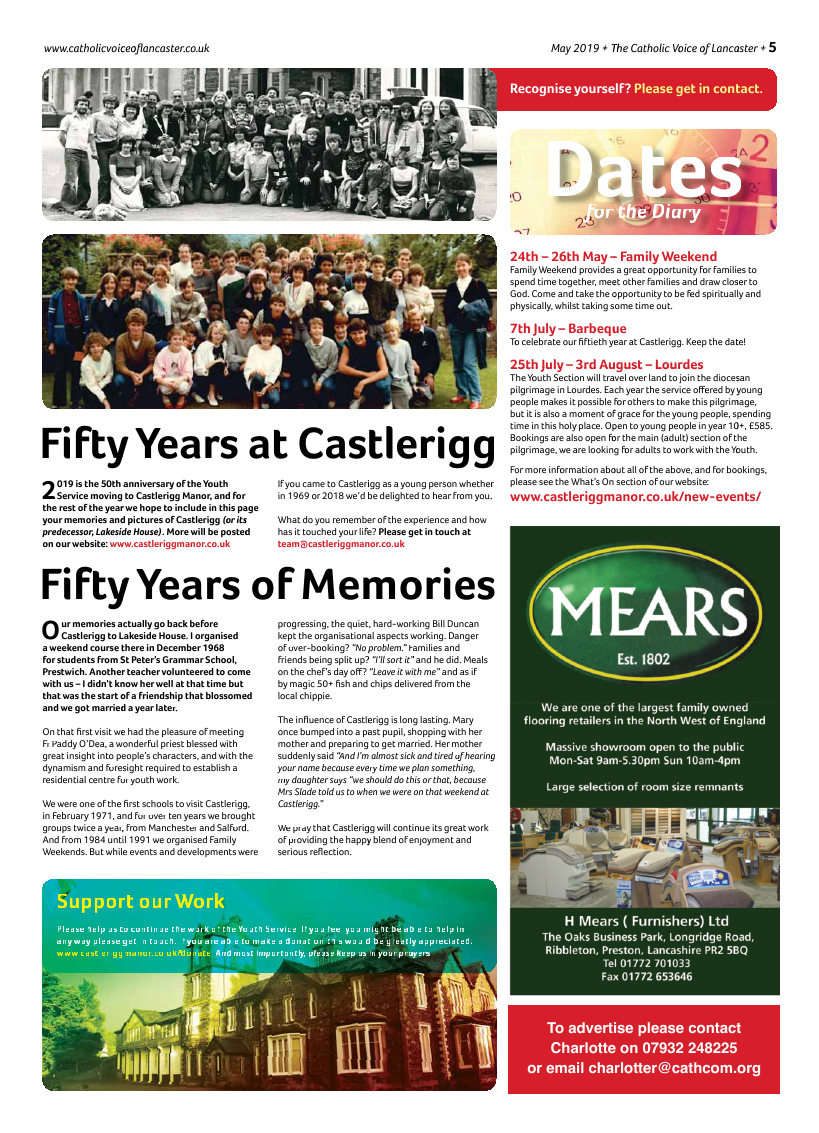 May 2019 edition of the Catholic Voice of Lancaster - Page 