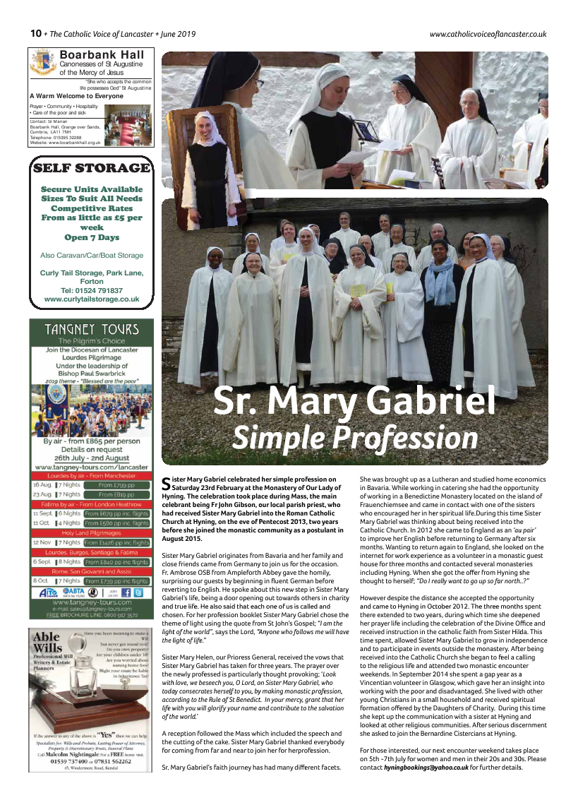 Jun 2019 edition of the Catholic Voice of Lancaster - Page 