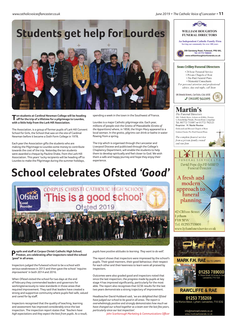 Jun 2019 edition of the Catholic Voice of Lancaster - Page 