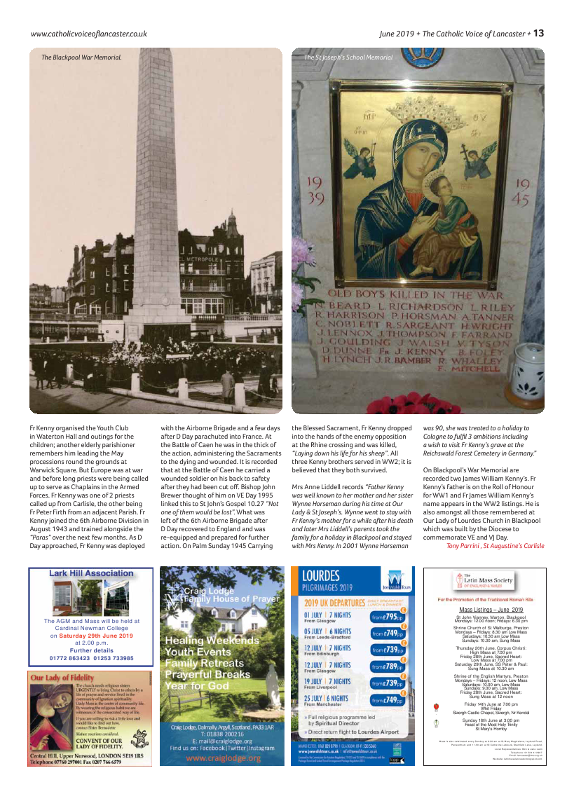 Jun 2019 edition of the Catholic Voice of Lancaster - Page 