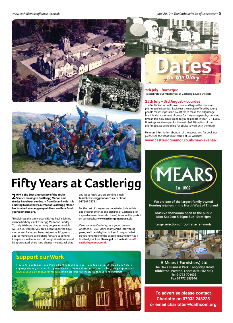 Jun 2019 edition of the Catholic Voice of Lancaster - Page 