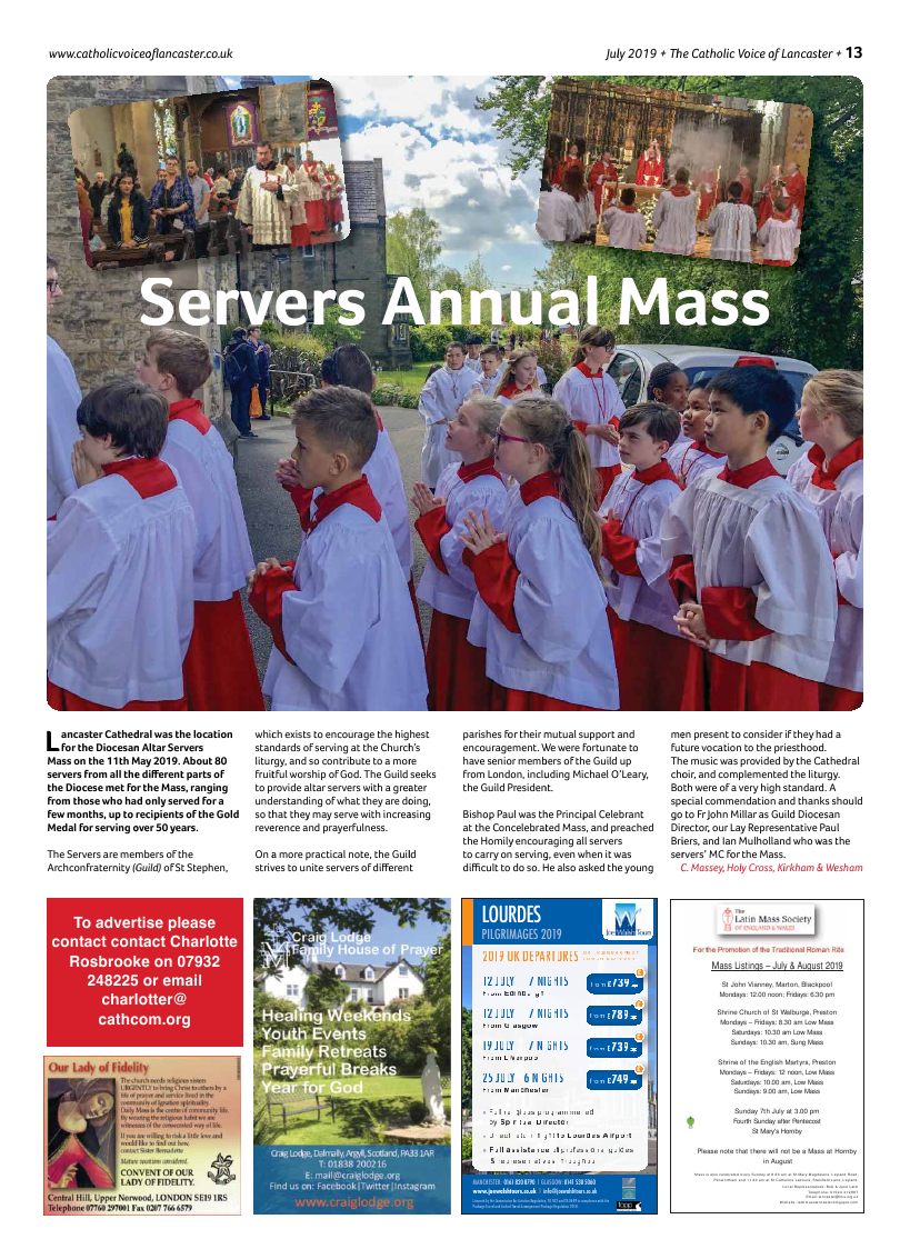 Jul/Aug 2019 edition of the Catholic Voice of Lancaster - Page 