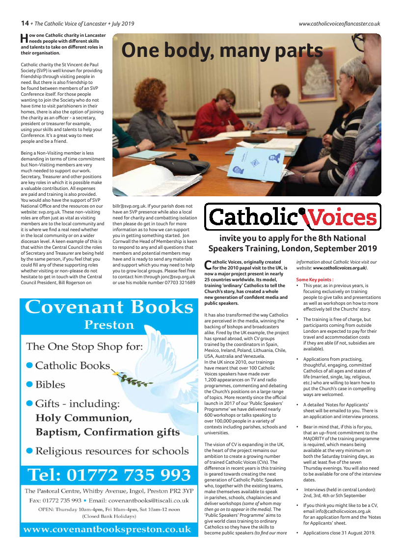 Jul/Aug 2019 edition of the Catholic Voice of Lancaster - Page 