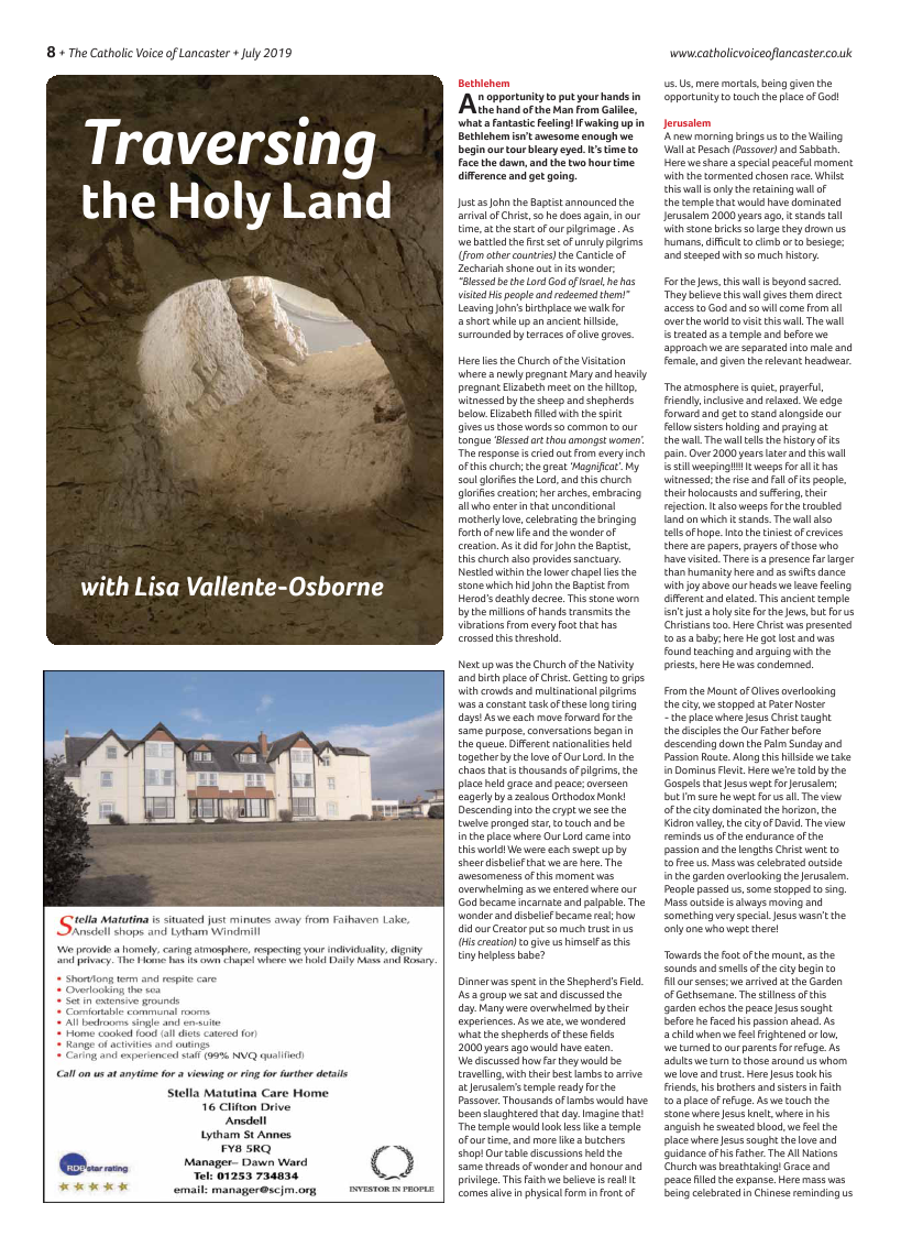 Jul/Aug 2019 edition of the Catholic Voice of Lancaster - Page 