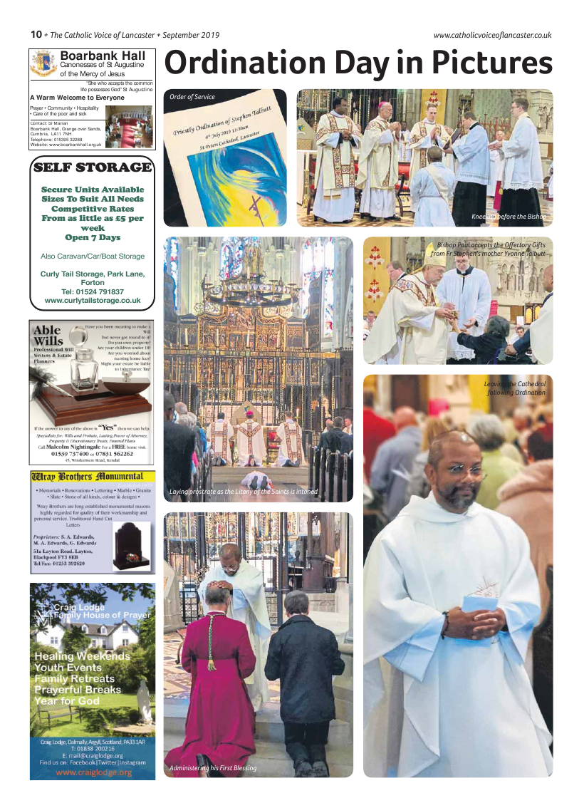 Sept 2019 edition of the Catholic Voice of Lancaster - Page 