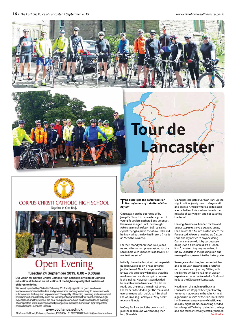 Sept 2019 edition of the Catholic Voice of Lancaster - Page 